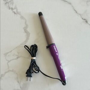 Purple and Silver Hair Styling Tool with Ceramic Barrel